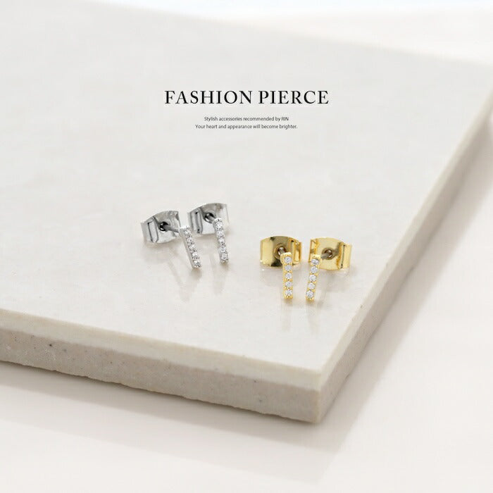 fp-133 ピアス 金属アレルギー 18k 18金 レディース シンプル シルバー ゴールド つけっぱなし スタッドピアス かわいい セカンドピアス チタン 普段使い アクセサリー キュービックジルコニア ジュエル セット 【両耳用・2個売り】
