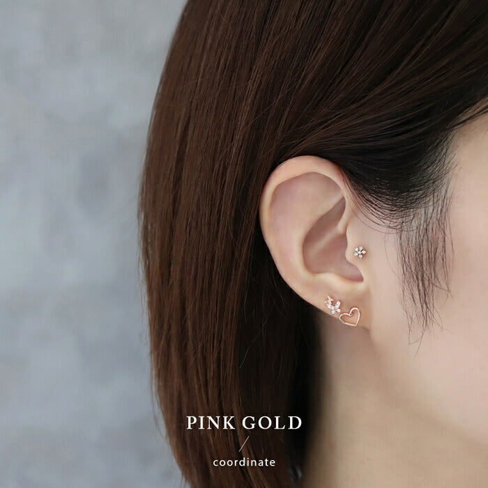 fp-142 ピアス 金属アレルギー 金属アレルギー対応 つけっぱなし サージカルステンレス ハート レディース 女性 大人 きれい かわいい シンプル 小さめ デイリー 普段使い 上品 シルバー ゴールド ピンクゴールド レッド スタッドピアス 【両耳用・2個売り】