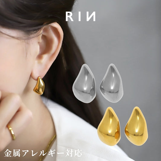 fp-164 ピアス シルバー ゴールド ドロップピアス サージカルステンレス PVD 金属アレルギー対応 スタッド ファッションピアス 『両耳用・2個売り』