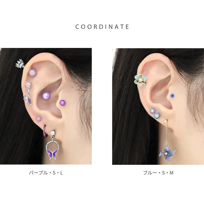j1182-102 ボディピアス キャッチ 18G 16G チャーム 軟骨ピアス 舌ピアス へそピアス パール かわいい パーツ カスタマイズ 軟骨用 ピアスキャッチ ピアスパーツ ネジ式 へそぴ へそピ ヘソピ 舌ピ ラブレット 軟骨 ピアス ボディーピアス