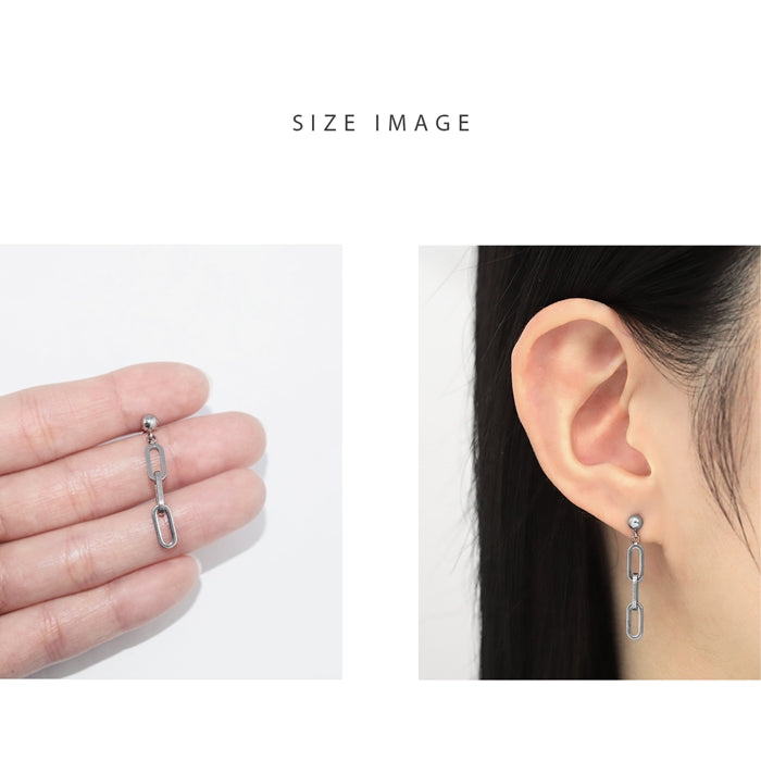 j612-7 軟骨ピアス 16G ボディピアス チェーン 鎖 クリップチェーン クール 金属アレルギー対応 揺れる ストレートバーベル 16ゲージ ピアス サージカルステンレス 片耳用