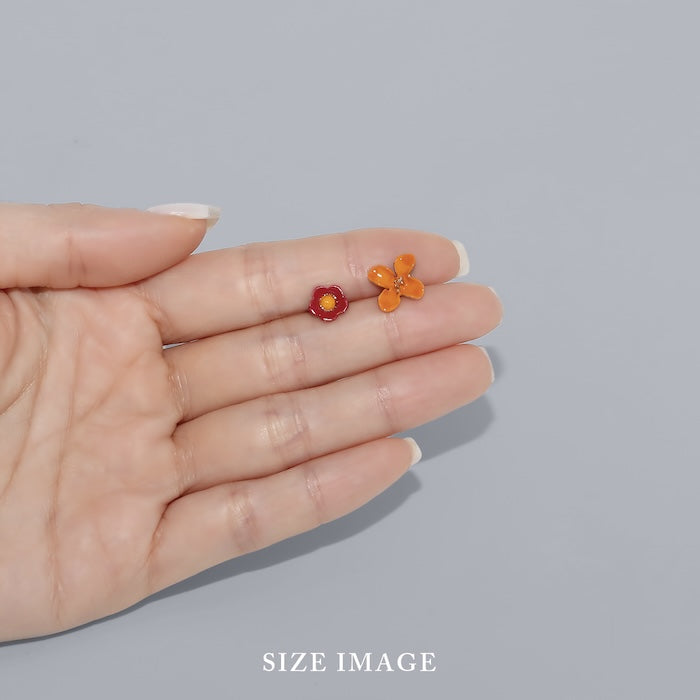 mmj-012 ピアス レディース 花 金木犀 椿 フラワー かわいい 華やか 個性的 スタッドピアス 20代 30代 40代 片耳用