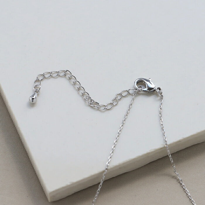nec-107 ネックレス チェーン チェーンネックレス レディース アズキチェーン ペンダント シルバー ゴールド 18k 40cm シンプル カニカン アクセサリー 普段使い キュービックジルコニア アジャスター アジャスター付き 小さめ 凛