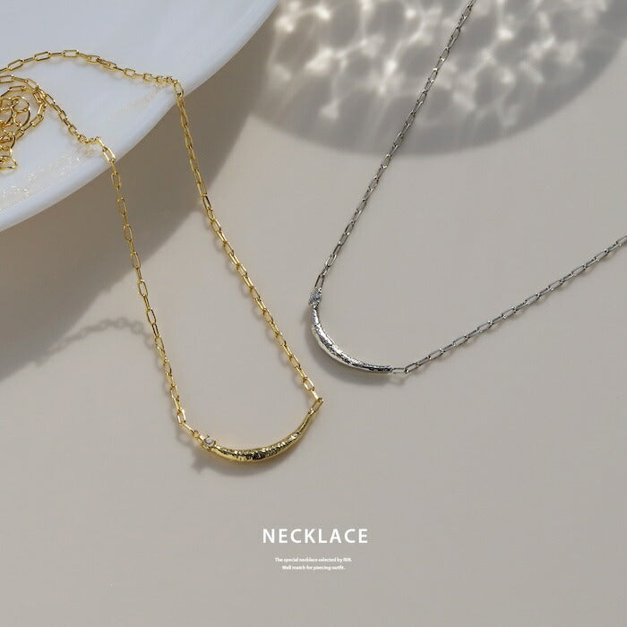 nec-97 ネックレス チェーン チェーンネックレス レディース あずきチェーン シルバー ゴールド シンプル 18k 18金 アジャスター アジャスター付き 38.5cm アクセサリー 短め ショート 上品 普段使い キュービックジルコニア 贈り物 バー ライン 凛