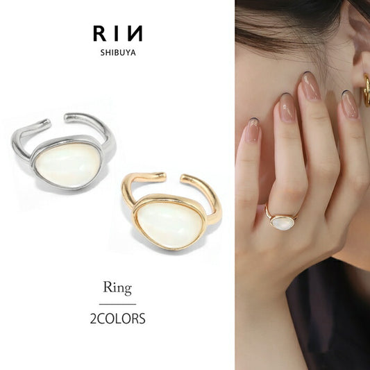 ring-96 指輪 リング 9号 金属アレルギー 低アレルギー ロジウム カラーメッキコ ニッケルフリー 合金 ストーン レディース 女性 大人 仕事 オフィス きれい かわいい おしゃれ エレガンス シンプル 15.8mm 16mm 上品 シルバー ピンクゴールド 普段使い 凛