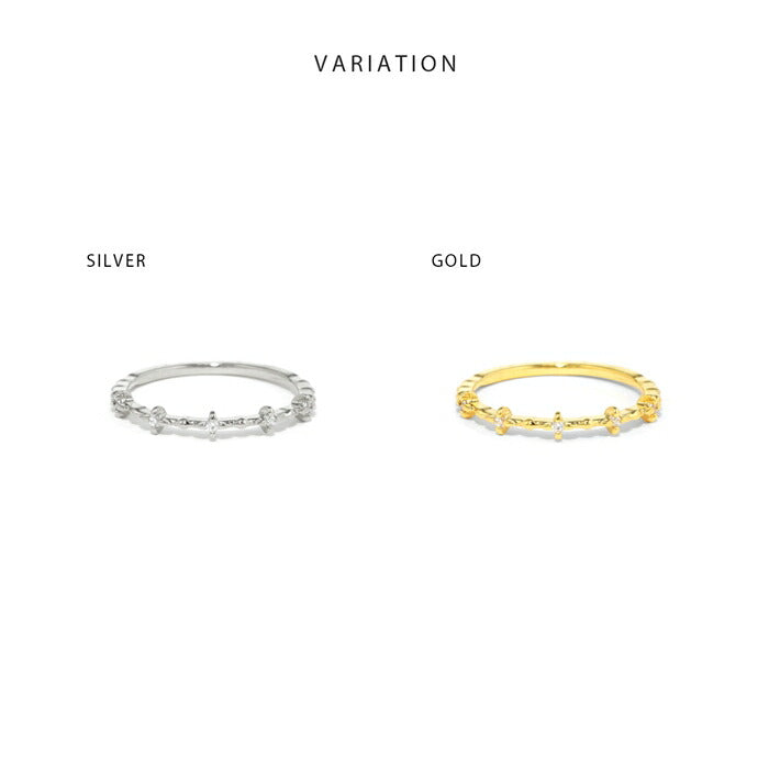 ring-98 指輪 リング 16K 5号 9号 11号 13号 真鍮 低アレルギー ロジウム レディース 女性 大人 仕事 オフィス きれい かわいい おしゃれ キラキラ エレガンス シンプル 細め 上品 シルバー ゴールド 普段使い 凛