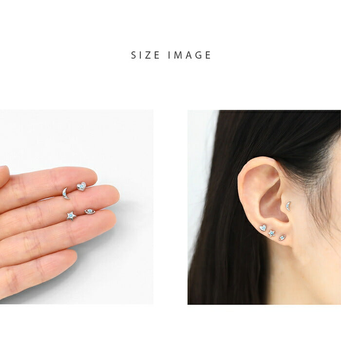 t1141-114 ボディピアス 金アレ対応 つけっぱなし 軟骨ピアス 16G ターコイズ エスニック 金属アレルギー対応 サージカルステンレス ピアス レディース かわいい ヘリックス 星 月 ハート 目 アイ 小さめ 天然石 デイリー 日常使い なんこつぴあす 片耳用