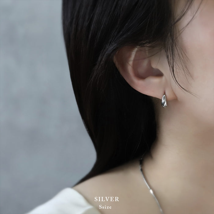 t8112-8 ボディピアス 軟骨ピアス 16G 18G ティアドロップ ハーフフープ 金属アレルギー対応 つけっぱなし レディース しずく ドロップピアス 雫 オールステンレス シルバー ゴールド ピンクゴールド お出かけ 人気 デイリー 日常使い 通勤 プレゼント 片耳用