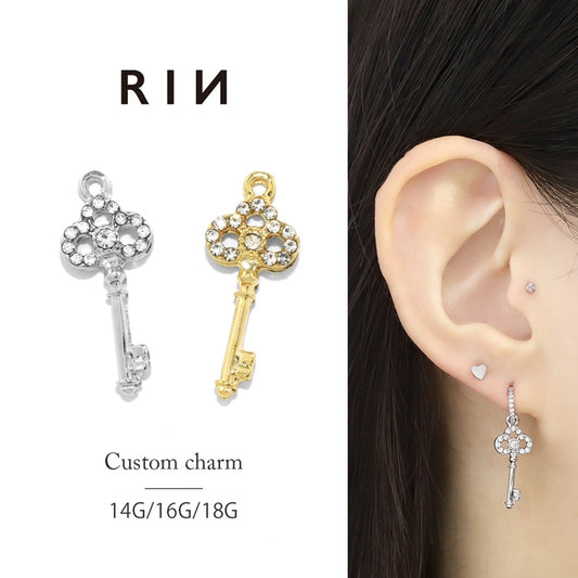 t8262-91-c★チャーム0142 ジュエル キー カスタマイズ ボディピアス「BP」「CHA」|ボディーピアス 14ゲージ ボディピ ピアス パーツ ピアスパーツ ピアスチャーム 14G 16G 18G 16ゲージ 18ゲージ バーベル スパイラル スパイラルバーベル ラブレット ストレートバーベル 軟骨ピアス