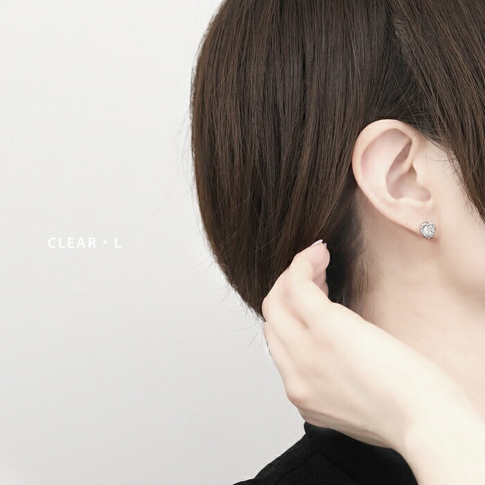t9312-28 軟骨ピアス ボディピアス 16G ハート つけっぱなし ピアス 金属アレルギー サージカルステンレス キュービックジルコニア かわいい クリア ブルー ライトピンク ピンク パープル ブラック キラキラ ジュエル おしゃれ ストレートバーべル サイズが選べる 片耳用