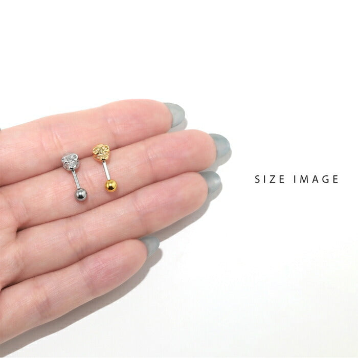 t9972-002 ボディピアス 軟骨ピアス 16G 金属アレルギー対応 金属アレルギー ドクロ どくろ 骸骨 がいこつ サージカルステンレス つけっぱなし 小さめ  ポイント チャームポイント 女性 学生 シンプル オシャレ かわいい シルバー ゴールド 普段使い