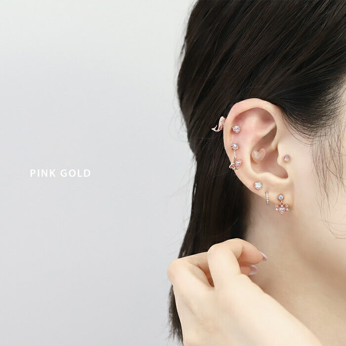 t9972-004 ボディピアス 軟骨ピアス 16G 金属アレルギー対応 金属アレルギー サージカルステンレス つけっぱなし クジラ ストレートバーベル レディース 女性 大人 仕事 オフィス きれい かわいい おしゃれ シンプル 小さめ シルバー ゴールド ピンクゴールド 普段使い