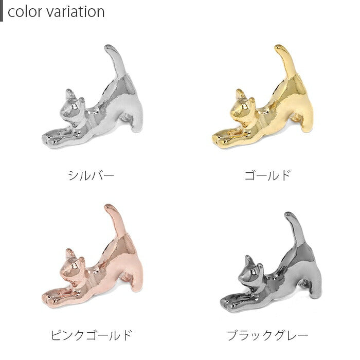 a201-0001-c 軟骨ピアス 14G 16G 18G ボディピアス かわいい チャーム  猫 ネコ ねこ 耳 カスタム パーツ アレンジ かわいい シルバー ゴールド ピンクゴールド 動物 アニマル セカンドピアス メンズ ボディーピアス