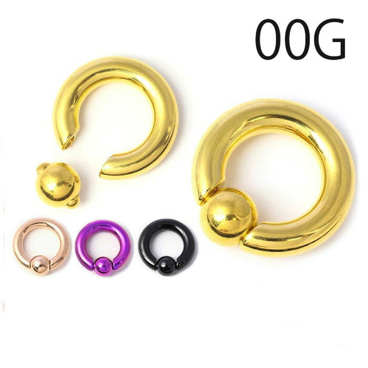 【全品送料無料】 ボディピアス 軟骨ピアス 00G リングピアス サージカルステンレス 金属アレルギー対応 キャプティブビーズリング CBR ボディピアス ボディーピアス ボディピ ピアス ラージゲージ 大きめ 太め