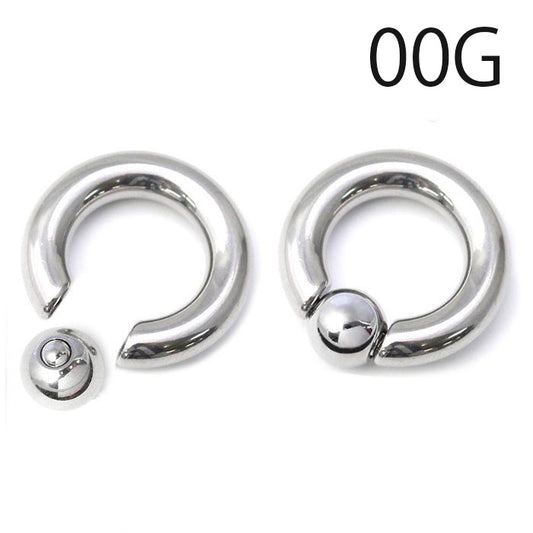 【全品送料無料】 ボディピアス 軟骨ピアス 00G リングピアス サージカルステンレス 金属アレルギー対応 キャプティブビーズリング CBR リング ボディーピアス ボディピ ピアス ラージゲージ 大きめ 太め