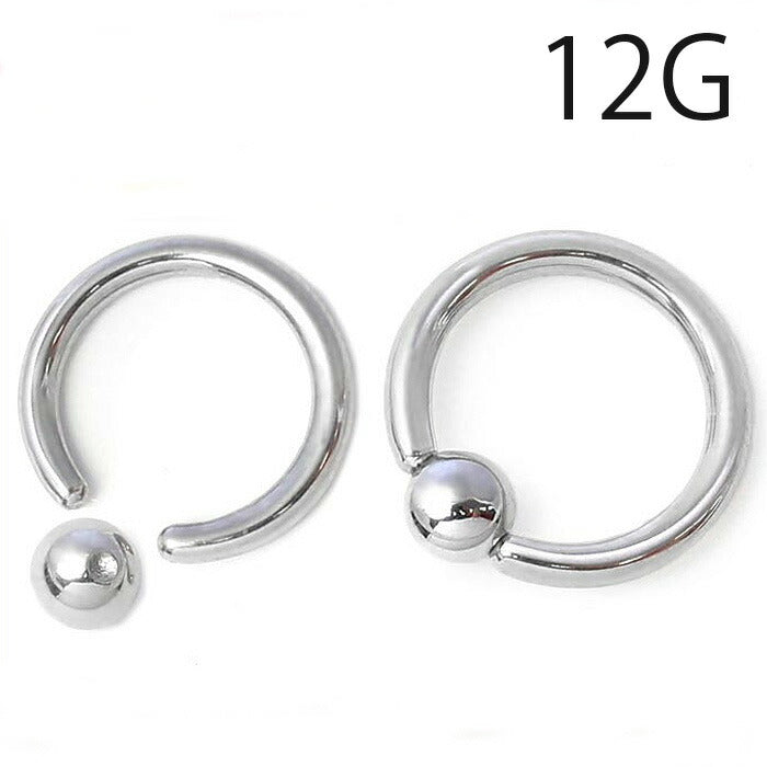 【全品送料無料】 ボディピアス 12G リングピアス キャプティブビーズリング CBRシルバー ボディーピアス ボディピ 軟骨ピアス ラージゲージ 大きめ サージカルステンレス 金属アレルギー対応 メンズ