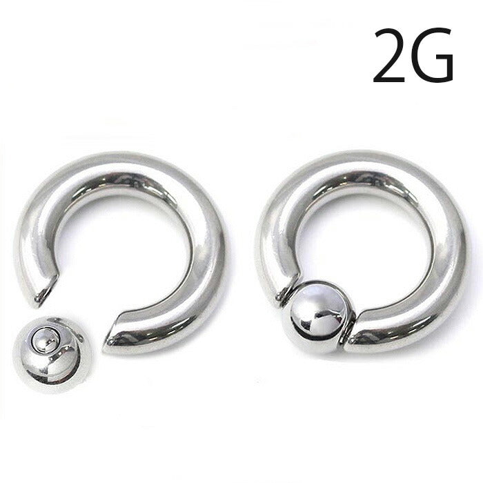 【全品送料無料】 ボディピアス 2G リングピアス キャプティブビーズリング CBR シルバー メンズ ステンレス ノンアレルギー ボディーピアス ボディピ ピアス ラージゲージ 大きめ 太め