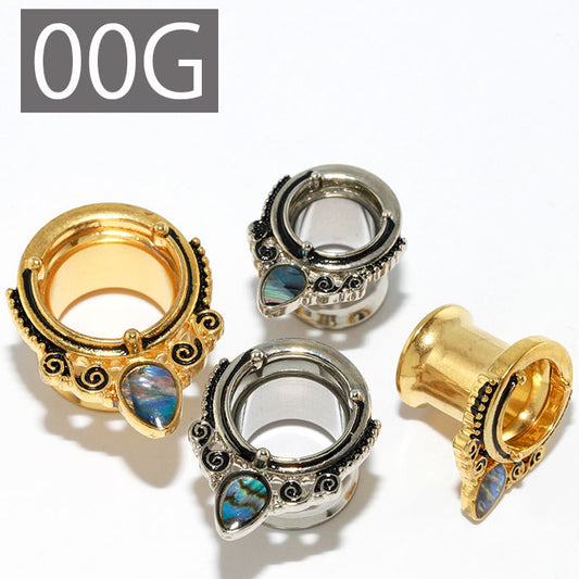 【全品送料無料】 ボディピアス 軟骨ピアス 00G トンネル ダブルフレア サージカルステンレス 金属アレルギー対応 ダブルフレアアイレット シェル 00ゲージ プラグ ホール 片耳用 ピアス