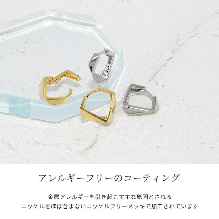 fp-003 ピアス キャッチレス フープピアス リングピアス 金属アレルギー ニッケルフリー 18kコーティング レディース シルバー ゴールド おしゃれ かわいい 落ちない 小ぶり シンプル 小さい リング ワンタッチ リング 上品 きれいめ 華奢 耳たぶ hoopピアス 【両耳用・2個売り】