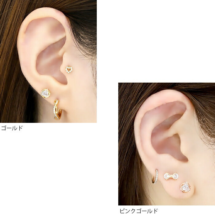 ▲ fp-004 ピアス ステンレスピアス 金属アレルギー サージカルステンレス ゴールド ピンクゴールド シルバー シンプル セカンドピアス つけっぱなし レディース かわいい ジュエル キュービックジルコニア キラキラ  トライアングル 大人 上品 耳 耳たぶ【両耳用・2個売り】