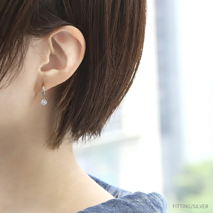 fp-085 ピアス 金属アレルギー キャッチレス フープピアス リングピアス ニッケルフリー 18k 18金 18kコーティング レディース セカンドピアス シンプル ワンタッチピアス シルバー ゴールド ピングゴールド かわいい 上品 耳たぶ ジュエル 【両耳用・2個売り】