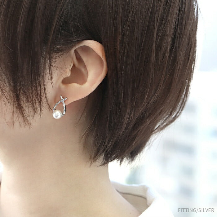 fp-091 ピアス パール パールピアス 一粒 16金 16k 16kコーティング レディース セカンドピアス シンプル シルバー ゴールド ロジウムコーティング ニッケルフリー かわいい 耳たぶ 【両耳用・2個売り】