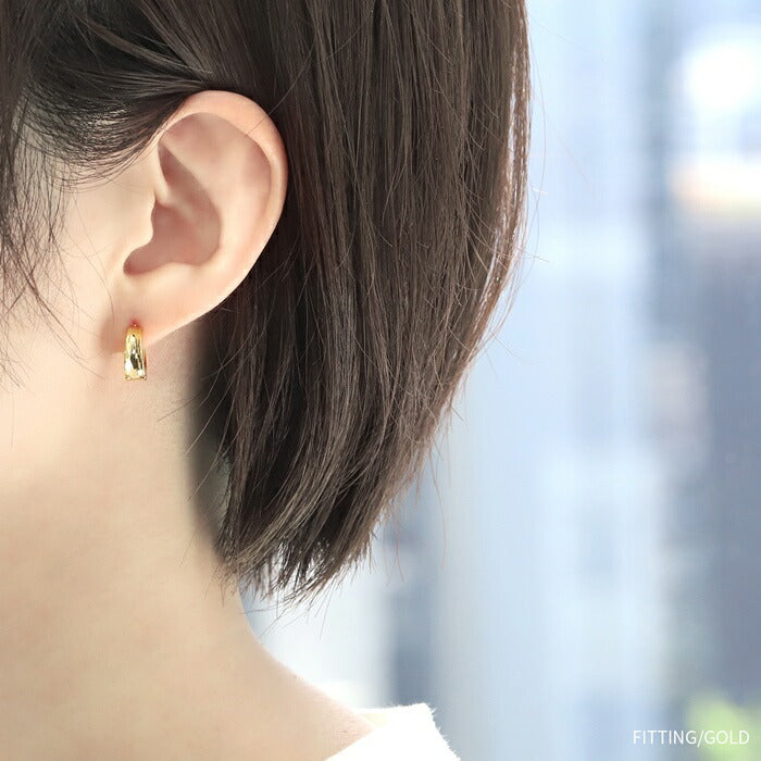 fp-096 ピアス リングピアス 金属アレルギー レディース フープ サークル キャッチレス シルバー ゴールド ニッケルフリー ロジウムコーティング 18kコーティング おしゃれ かわいい シンプル 上品  耳たぶ 【両耳用・2個売り】