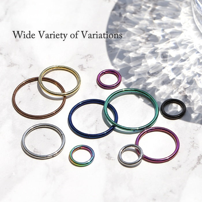 ★【※14G※】 h1132-262-16g ボディピアス  軟骨ピアス 18G 16G 14G ピアス 金属アレルギー つけっぱなし サージカルステンレス フープピアス シンプル ワンタッチピアス ワンタッチリング セグメントリング リングピアス キャッチレス メンズ レディース ヘリックス 軟骨 PVDコーティング 片耳用