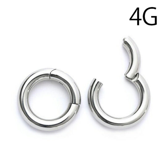 h1132-262-4g ボディピアス リング 軟骨ピアス 4G セグメントリング ワンタッチ サージカルステンレス 金属アレルギー対応 シルバー シンプル ボディーピアス 軟骨用 セグメント リングピアス ステンレス ボディピ メンズ レディース 軟骨 ピアス
