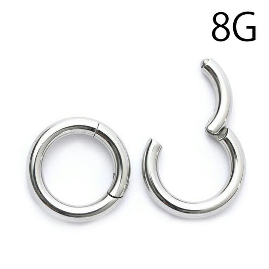 【全品送料無料】 ボディピアス リング 軟骨ピアス 8G セグメントリング ワンタッチ サージカルステンレス 金属アレルギー対応 シルバー シンプル ボディーピアス 軟骨用 セグメント リングピアス ステンレス ボディピ メンズ レディース 軟骨 ピアス