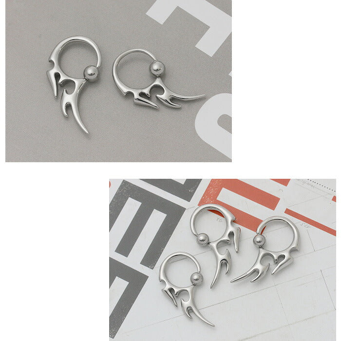 【全品送料無料】 ボディピアス キャッチ 16G リング 軟骨ピアス かわいい サージカルステンレス 金属ステンレス対応 キャプティブ ビーズリング  トライバル 変形 CBR ラージゲージ 16ゲージ 軟骨 ピアス メンズ 大きめ 太め ボディーピアス