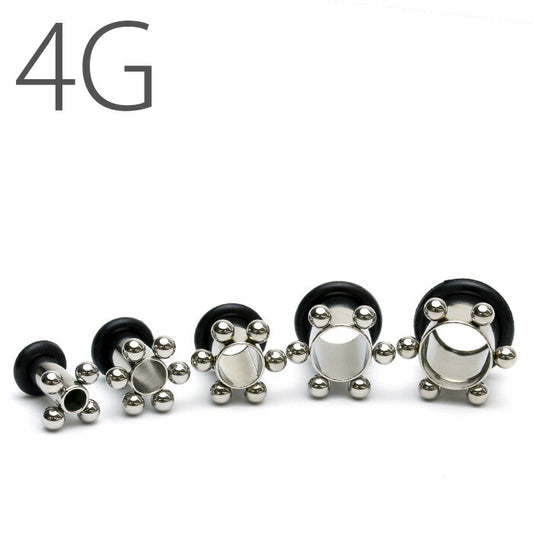 【全品送料無料】 ボディピアス 4G 軟骨ピアス 4G ボール付シングルフレア トンネル フレア シルバー ボール ボディピ ピアス 拡張 ラージホール トンネル0010 ラージゲージ 「BP」