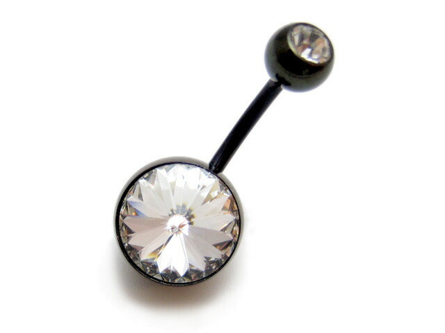 【廃盤】 へそピアス かわいい 14G へそピアス0002 ネイブル ブラック 黒ヘソピアス ヘソピ へそぴあす ボディピアス ボディーピアス ボディピ ピアス「BP」「HSP」 ボディピ へそピ バナナバーベル バーベルピアス サージカルステンレス ステンレス カーブドバーベル かわいい