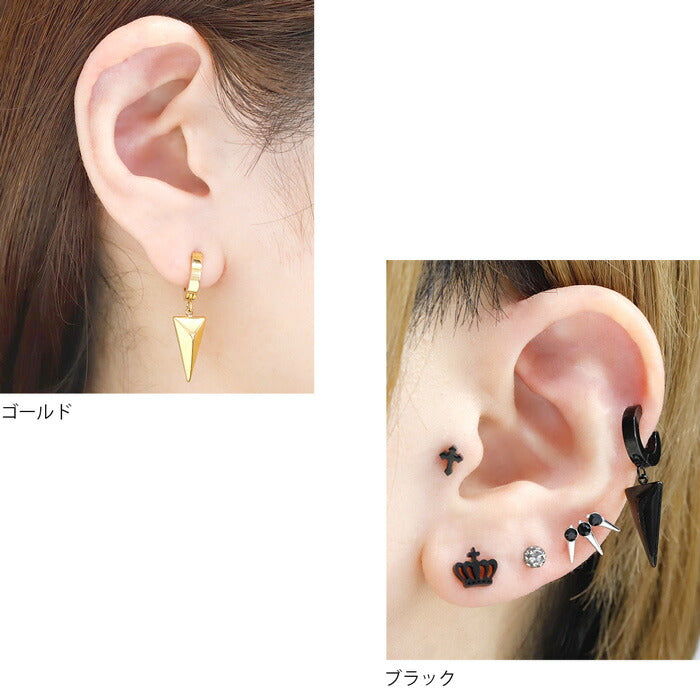 【全品送料無料】 ボディピアス 軟骨ピアス リング リングピアス トライアングル 三角形チャーム フープ フープピアス メンズ レディース サージカルステンレス 金属アレルギー対応 ステンレスピアス 耳 揺れる スタイリッシュ 軟骨 ピアス ボディーピアス