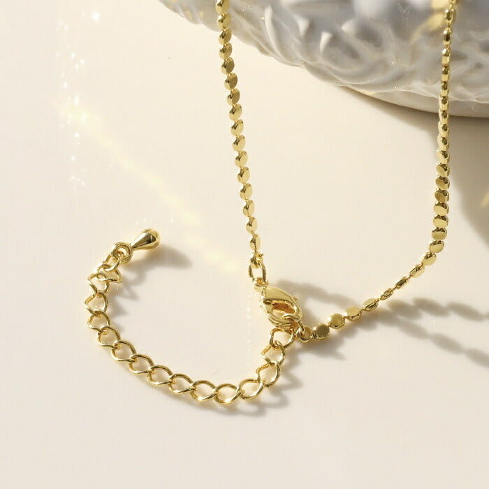 ▲ nec-2 ネックレス 金属アレルギー対応 チェーン レディース メンズ シルバー ゴールド チェーンのみ シンプル 18k 18金 k18 ボールチェーン アジャスター カニカン アクセサリー ジュエリー  ロジウムコーティング 18kコーティング かわいい おしゃれ 上品 華奢