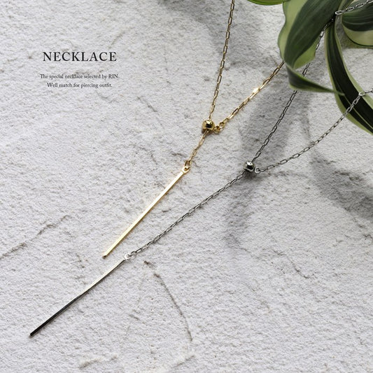 nec-34 ネックレス ロングネックレス 大ぶり レディース 16k 16kコーティング チェーン チェーンネックレス シンプル アクセサリー ロジウムコーティング カジュアル y字 シルバー ゴールド 結婚式 かわいい おしゃれ 大人 上品 フォーマル 冠婚葬祭 オケージョン 凛