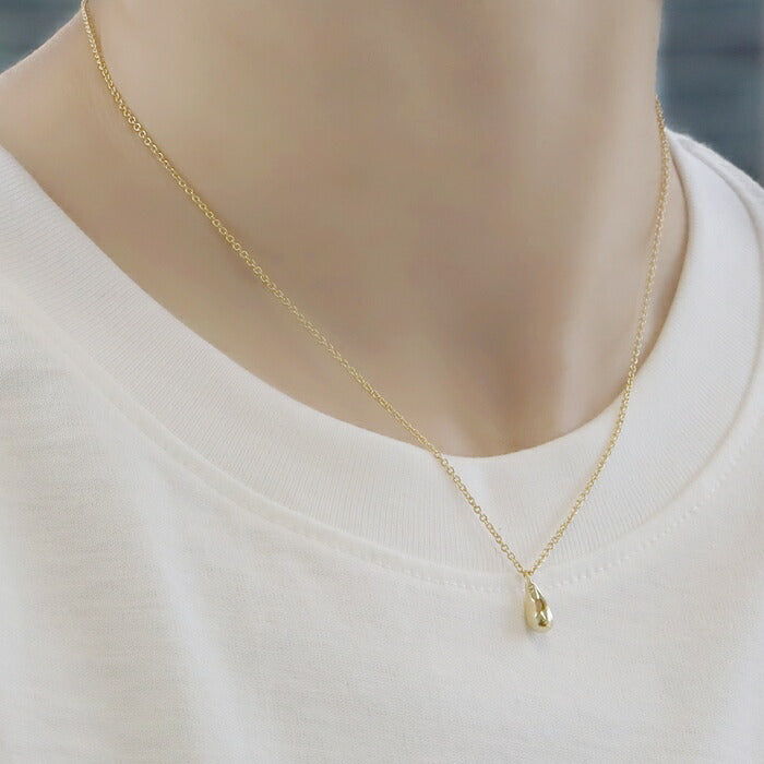 nec-35 ネックレス レディース チェーン チェーンネックレス しずく 雫 シンプル 16k 16kコーティング アクセサリー 大ぶり ロジウムコーティング カジュアル シルバー ゴールド ドロップ 結婚式 かわいい おしゃれ 大人 上品 フォーマル 冠婚葬祭 オケージョン 凛
