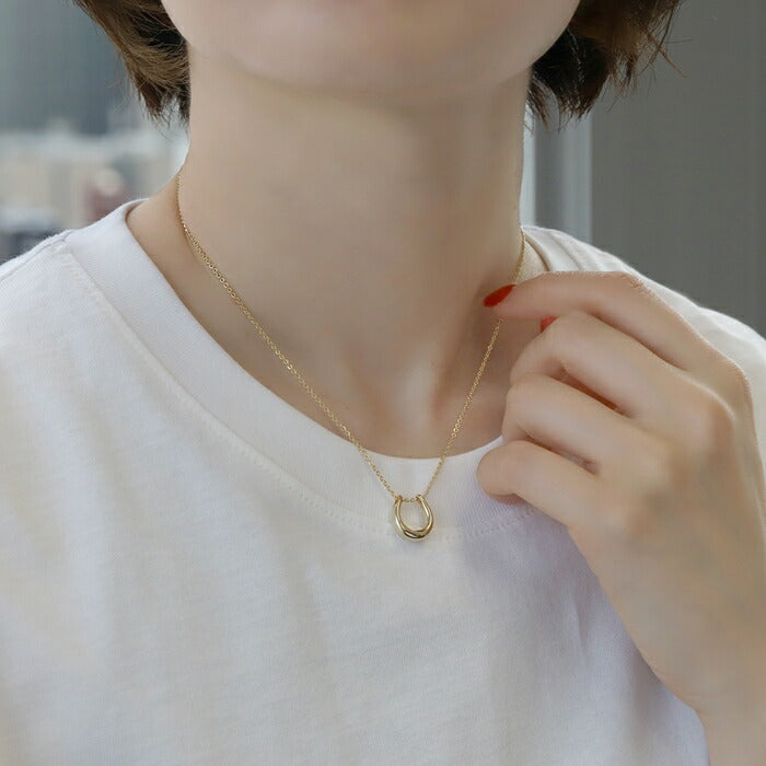 nec-38 ネックレス レディース チェーン チェーンネックレス 馬蹄 ホースシュー シンプル 16k 16kコーティング アクセサリー 大ぶり ロジウムコーティング カジュアル シルバー ゴールド 結婚式 かわいい おしゃれ 大人 上品 フォーマル 冠婚葬祭 オケージョン 凛