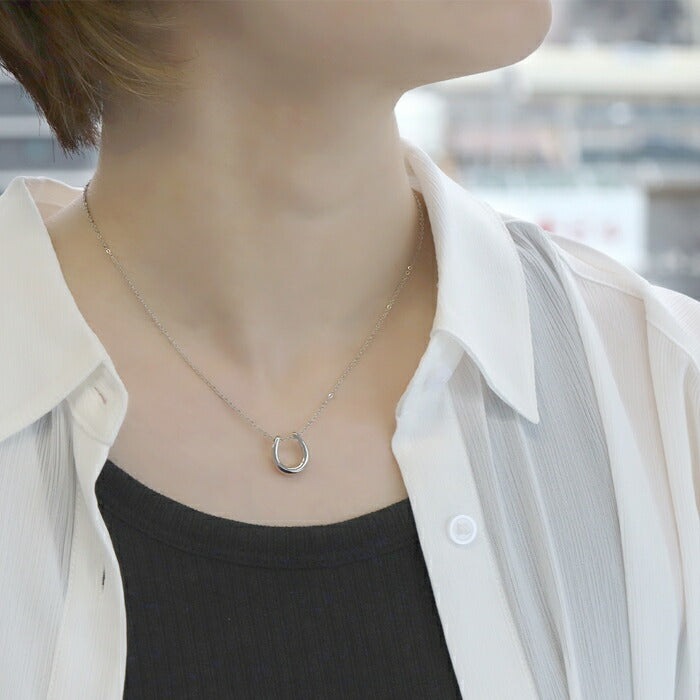 nec-38 ネックレス レディース チェーン チェーンネックレス 馬蹄 ホースシュー シンプル 16k 16kコーティング アクセサリー 大ぶり ロジウムコーティング カジュアル シルバー ゴールド 結婚式 かわいい おしゃれ 大人 上品 フォーマル 冠婚葬祭 オケージョン 凛