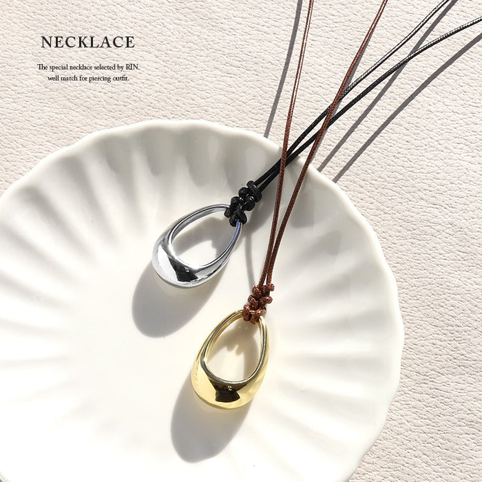 ▲ nec-5 ネックレス 金属アレルギー ロング レザーチェーン 長さ調節可能 チェーン レディース メンズ 18kコーティング シルバー ゴールド シンプル 18k 18金 k18 アクセサリー ジュエリー PUレザー ロジウムコーティング 革紐 ペンダント かわいい おしゃれ