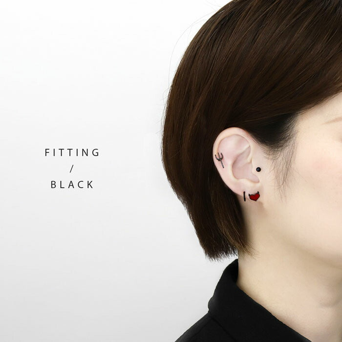 ori-0048 ボディピアス キャッチ 14G 12G 軟骨ピアス かわいい サージカルステンレス デビル フォーク 軟骨ピアス 悪魔 ハロウィン コスプレ トラガス ラブレット 軟骨 ピアス ボディーピアス