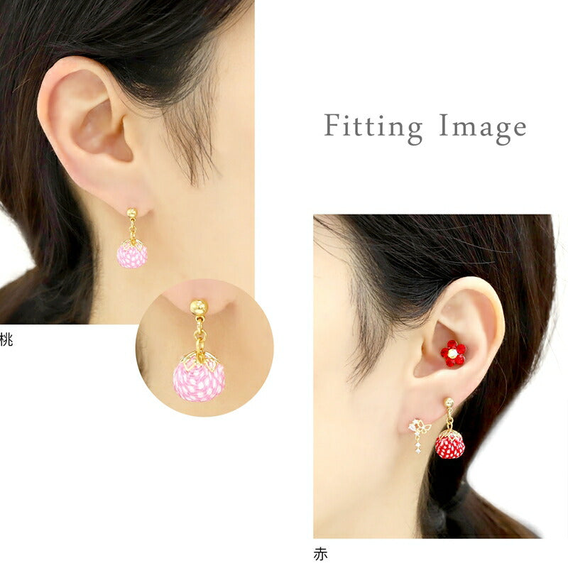 【全品送料無料】 軟骨ピアス 14G ボディピアス 16G 18G チャーム 和風 ちりめん 和柄 14ゲージ 12ゲージ 18ゲージ ボディーピアス 凛 軟骨用 ボディピアス専門店 なんこつピアス 耳 りん 「BP」 「CHA」 チャーム0187