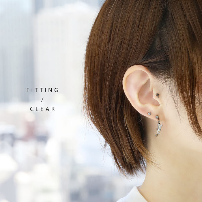 【全品送料無料】 軟骨ピアス 16G ボディピアス かわいい キャッチ チャーム サージカルステンレス 金属アレルギー対応 トカゲ とかげ 蜥蜴 爬虫類 は虫類 ジュエル アニマル 生き物 揺れる ストレートバーベル 個性 キラキラ おしゃれ セカンドピアス メンズ