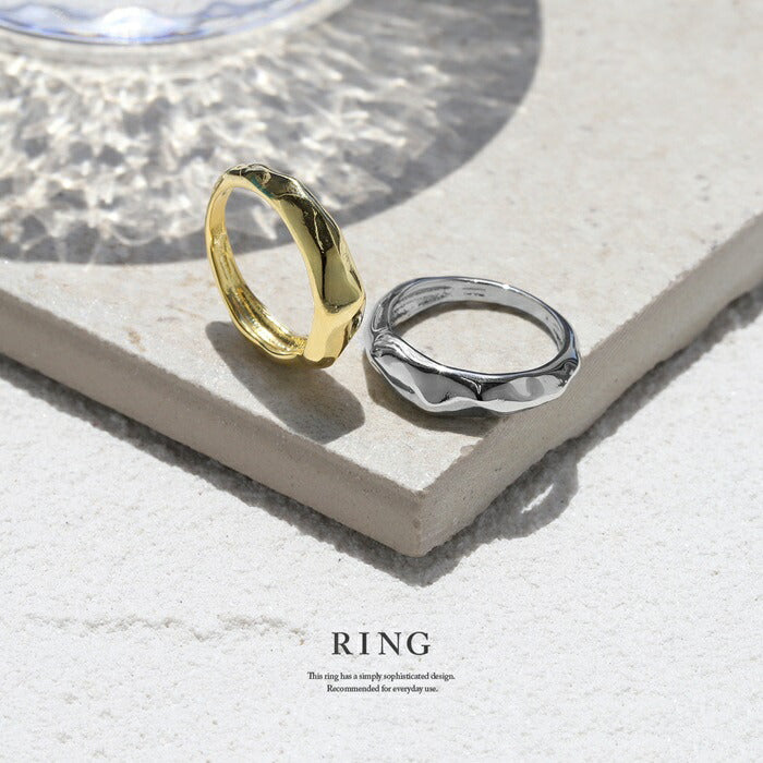 ring-35 リング 指輪 レディース シルバー ゴールド シンプル 18k 18金  9号 10号 12号 金属アレルギー 重ね付け 重ねづけ ロジウムコーティング ファッションリング ゴールドリング シルバーリング 大人 可愛い ハンドメイド キラキラ 細い 凛