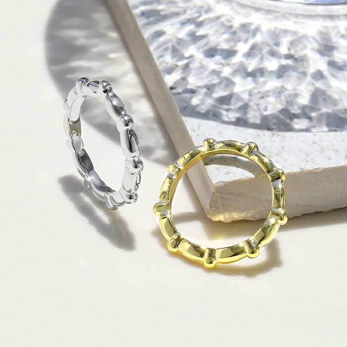 ring-42 リング 指輪 レディース シルバー ゴールド シンプル 18k 18金  8号 10号 12号 金属アレルギー 重ね付け 重ねづけ サークルリング ロジウムコーティング ファッションリング ゴールドリング シルバーリング 大人 可愛い  細い 凛