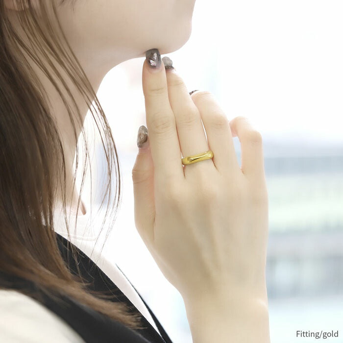 ring-47 リング 指輪 レディース アクセサリー シルバー ゴールド シンプル 18k 18金 8号 10号 12号 金属アレルギー ファッションリング ゴールドリング シルバーリング シンプル 凛
