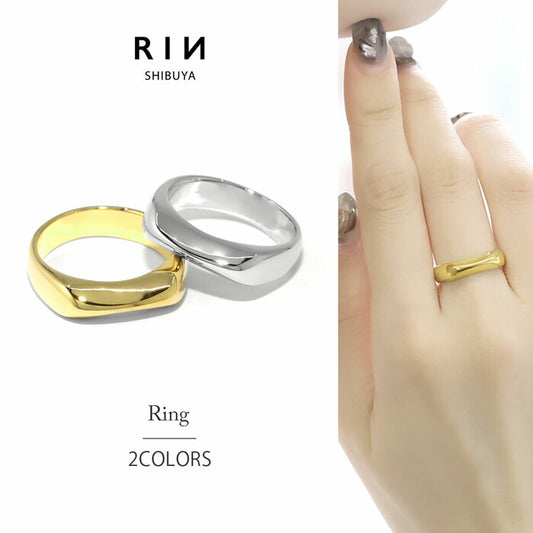 ring-47 リング 指輪 レディース アクセサリー シルバー ゴールド シンプル 18k 18金 8号 10号 12号 金属アレルギー ファッションリング ゴールドリング シルバーリング シンプル 凛