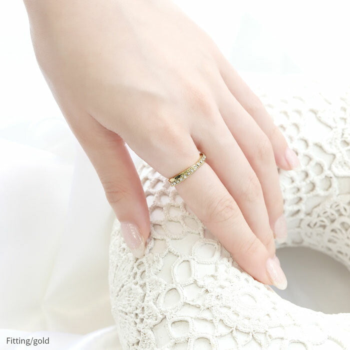 ring-50 リング 指輪 レディース アクセサリー シルバー ゴールド シンプル 18k 18金 8号 10号 12号 金属アレルギー ジュエル ジュエルリング ストーン 重ね付け 重ねづけ ファッションリング ゴールドリング シルバーリング ウェーブ 凛