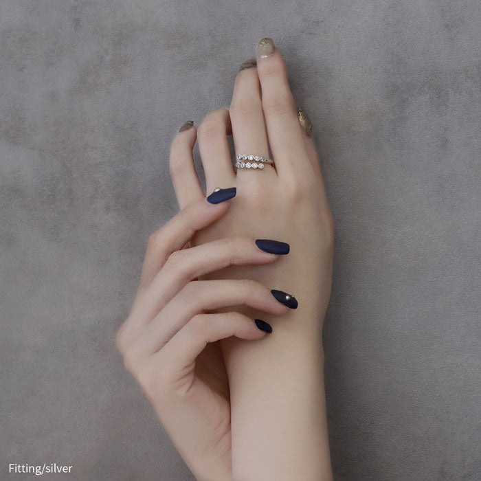 ring-60 リング 指輪 レディース アクセサリー シルバー ゴールド シンプル キュービックジルコニア ジュエル  18k 18金 16mm 17mm 重ね付け 重ねづけ ファッションリング ゴールドリング シルバーリング カジュアル ロジウムコーティング 凛