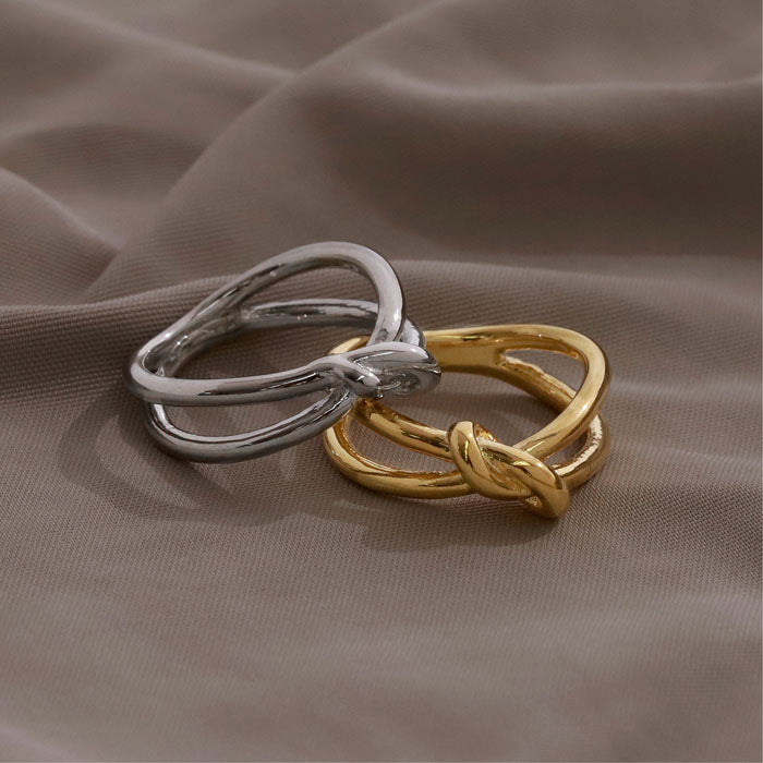 ring-62 リング 指輪 レディース アクセサリー シルバー ゴールド シンプル ツイスト ツイストリング ダブルリング ねじれ ひねり 18k 18金 9号 10号 12号 重ね付け 重ねづけ ファッションリング ゴールドリング シルバーリング カジュアル 大人 凛